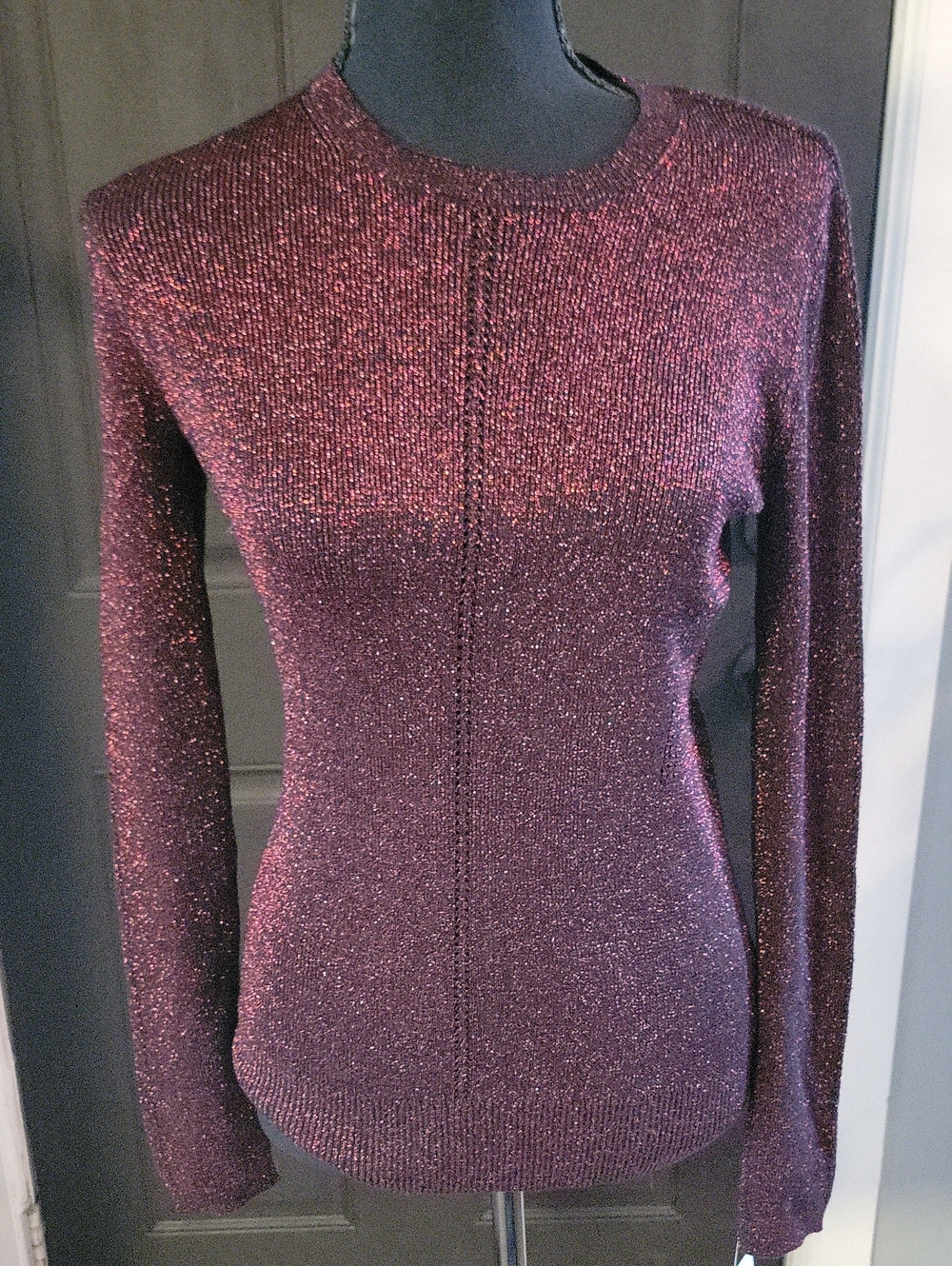 New Ellen Tracy sweater in red sparkle